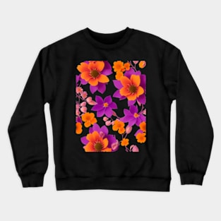 Vibrant Summer Flowers Crewneck Sweatshirt